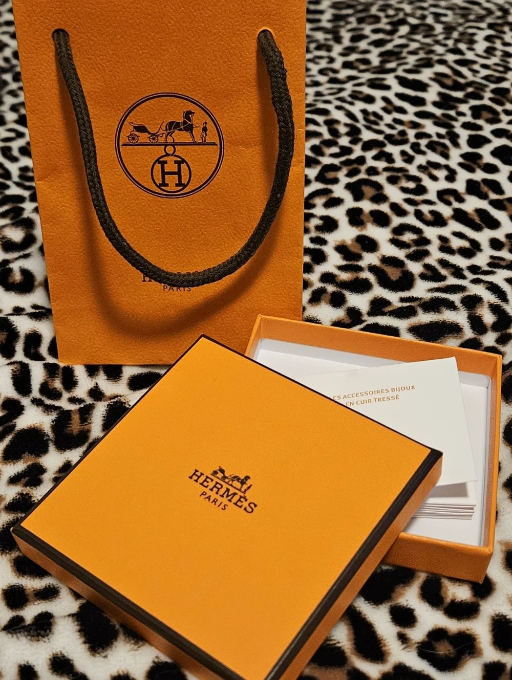 NEW Hermès Small Orange Gift Box Bag Set Booklet Jewelry Storage Scarf Travel - Picture 10 of 16